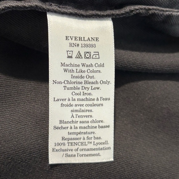 EVERLANE Sz L 100% Tencel Washed Out Look Tiered Flowy Pockets Sleeveless Dress - Picture 10 of 10